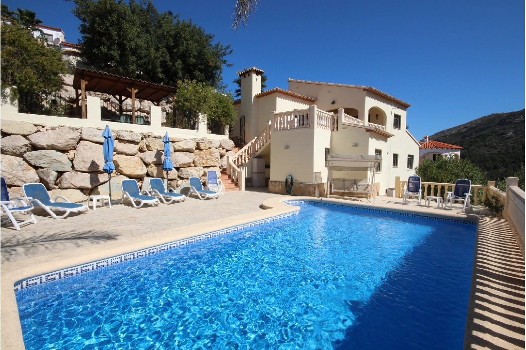 villa en Pedreguer(Monte Solana II) en alquiler de vacaciones, superficie 186 m², ano de construccion 2007, + KLIMA, aire acondicionado, parcela 849 m², 3 dormitorios, 2 banos, piscina, ref.: T-0821-1
