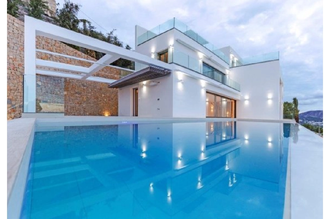 villa en Moraira en venta, superficie 470 m², aire acondicionado, parcela 836 m², 5 dormitorios, 4 banos, piscina, ref.: BS-3974695-1