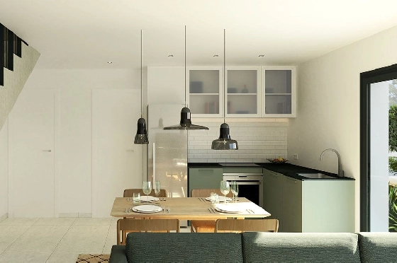 Eck-Reihenhaus in Santa Pola zu verkaufen, Wohnfläche 93 m², Zustand Erstbezug, Grundstück 113 m², 3 Schlafzimmer, 3 Badezimmer, Pool, ref.: HA-SPN-631-Q01-5