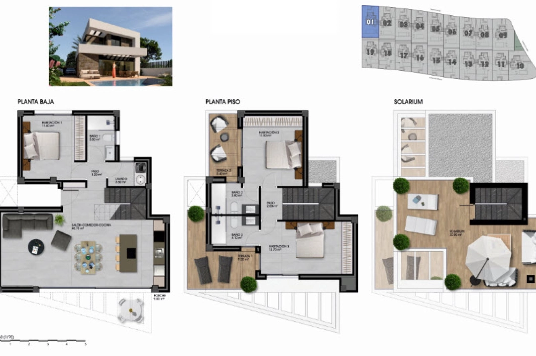 villa en Finestrat(Finestrat) en venta, superficie 140 m², parcela 329 m², 3 dormitorios, 3 banos, ref.: BP-3501FIN-11
