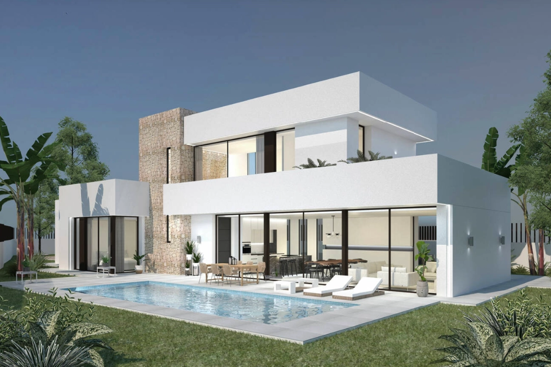 villa en Moraira(Pla del Mar) en venta, superficie 280 m², ano de construccion 2023, aire acondicionado, parcela 817 m², 3 dormitorios, 3 banos, piscina, ref.: BI-MT.H-768-1