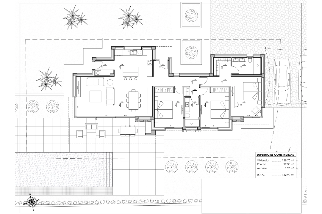 villa en Calpe en venta, superficie 166 m², aire acondicionado, parcela 800 m², 3 dormitorios, 2 banos, piscina, ref.: BI-CA.H-443-4