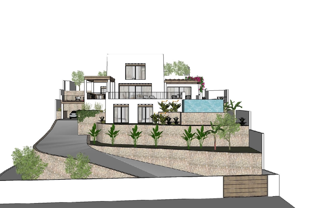 villa en Moraira en venta, superficie 322 m², aire acondicionado, parcela 1000 m², 4 dormitorios, 4 banos, piscina, ref.: CA-H-1585-AMB-3