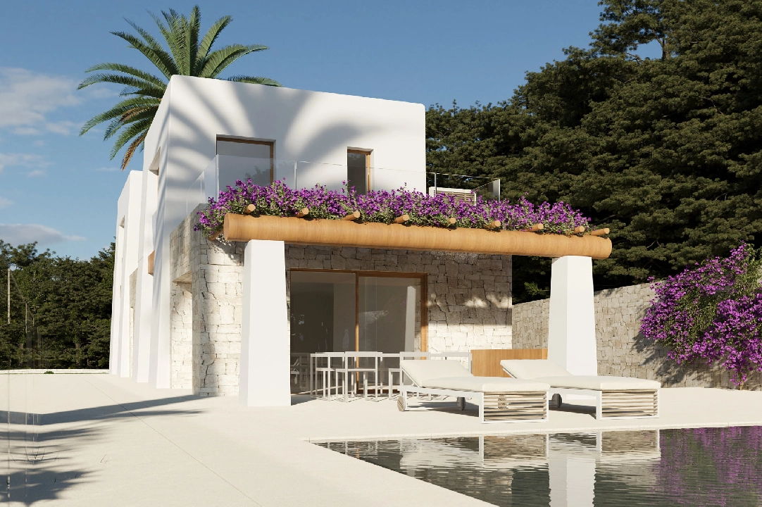 villa en Benissa(Montemar) en venta, superficie 450 m², ano de construccion 2023, aire acondicionado, parcela 800 m², 3 dormitorios, 3 banos, piscina, ref.: BI-BE.H-880-1