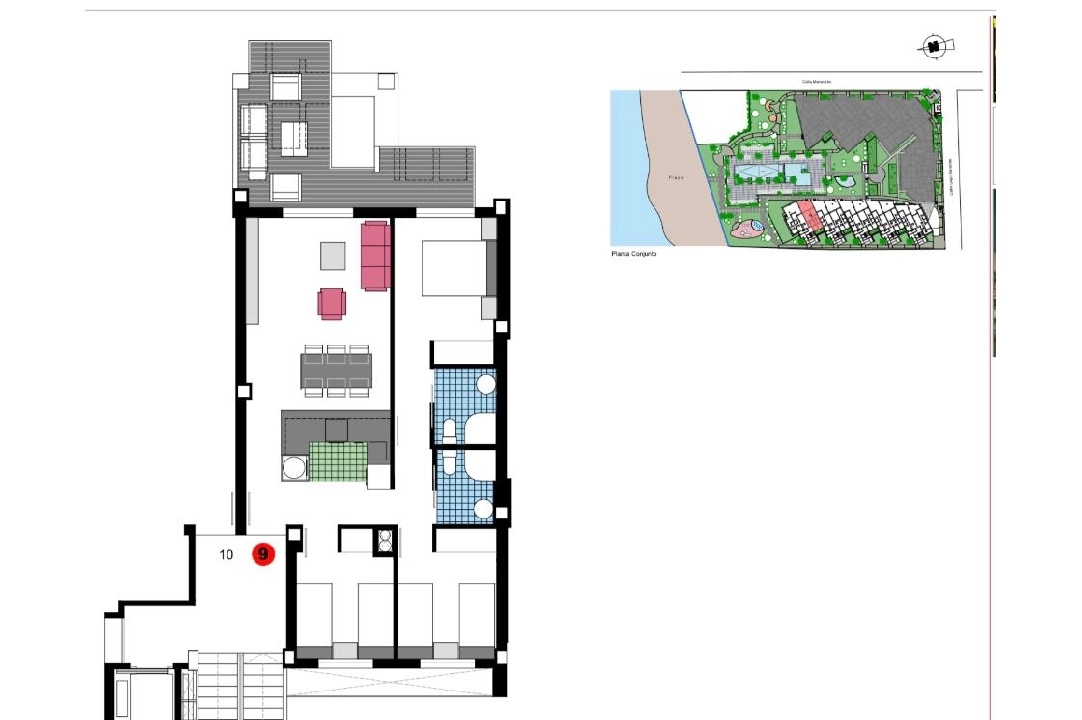 atico en Denia en venta, superficie 85 m², ano de construccion 2023, estado mint, + KLIMA, aire acondicionado, 3 dormitorios, 2 banos, piscina, ref.: AS-1823-24