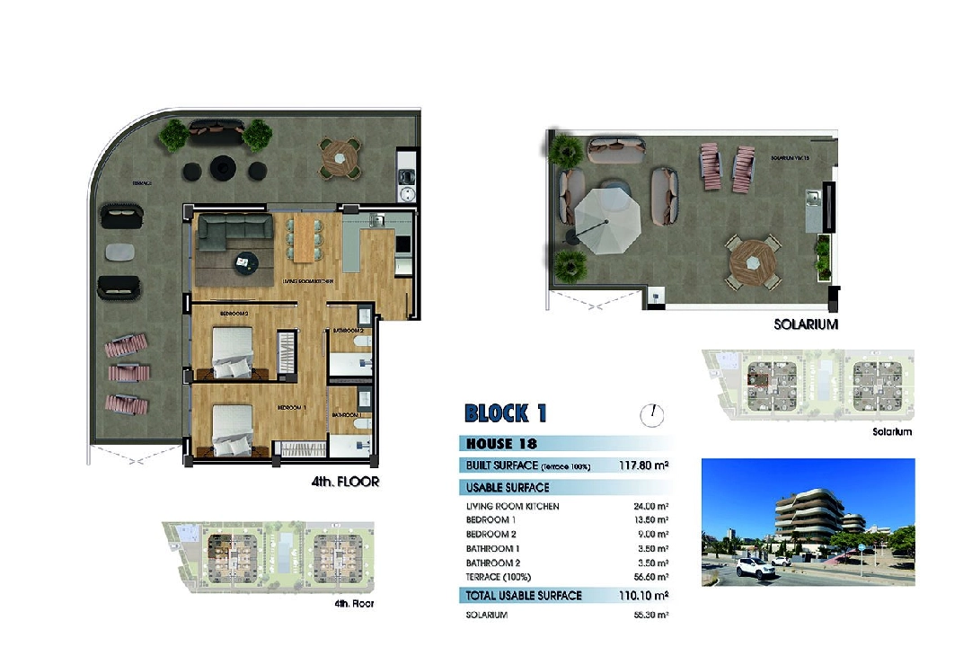 apartamento en la planta superior en Los Arenales del Sol en venta, superficie 173 m², estado first owner, 2 dormitorios, 2 banos, piscina, ref.: HA-ADN-141-A02-14