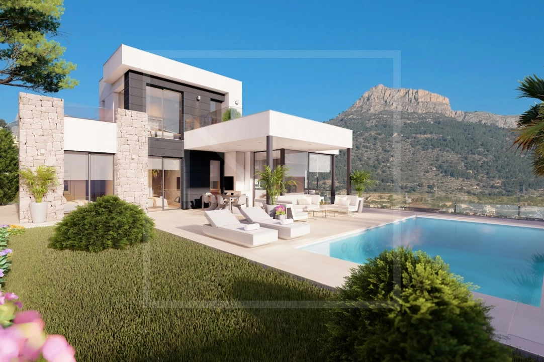 villa en Calpe en venta, superficie 321 m², + calefaccion suelo, aire acondicionado, parcela 885 m², 4 dormitorios, 4 banos, piscina, ref.: NL-NLD1451-1