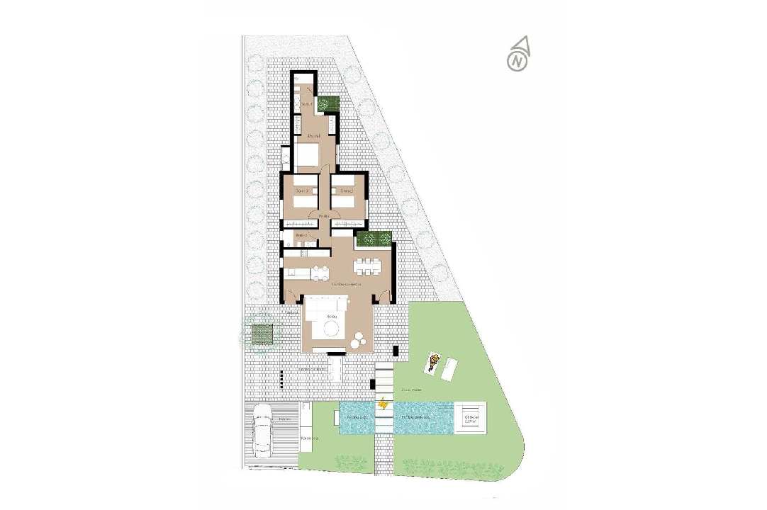 villa en San Fulgencio en venta, superficie 135 m², estado first owner, parcela 500 m², 3 dormitorios, 2 banos, piscina, ref.: HA-MAN-270-E01-15