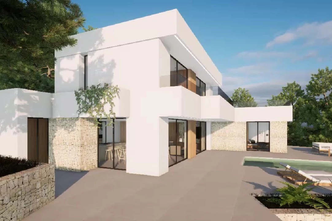 villa en Moraira(Pla del Mar) en venta, superficie 340 m², ano de construccion 2023, aire acondicionado, parcela 1070 m², 4 dormitorios, 4 banos, piscina, ref.: BI-MT.H-787-3