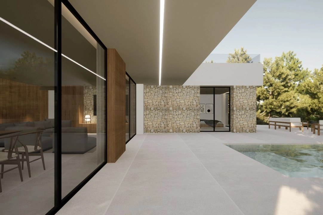 villa en Moraira(Pla del Mar) en venta, superficie 340 m², ano de construccion 2023, aire acondicionado, parcela 1070 m², 4 dormitorios, 4 banos, piscina, ref.: BI-MT.H-787-5