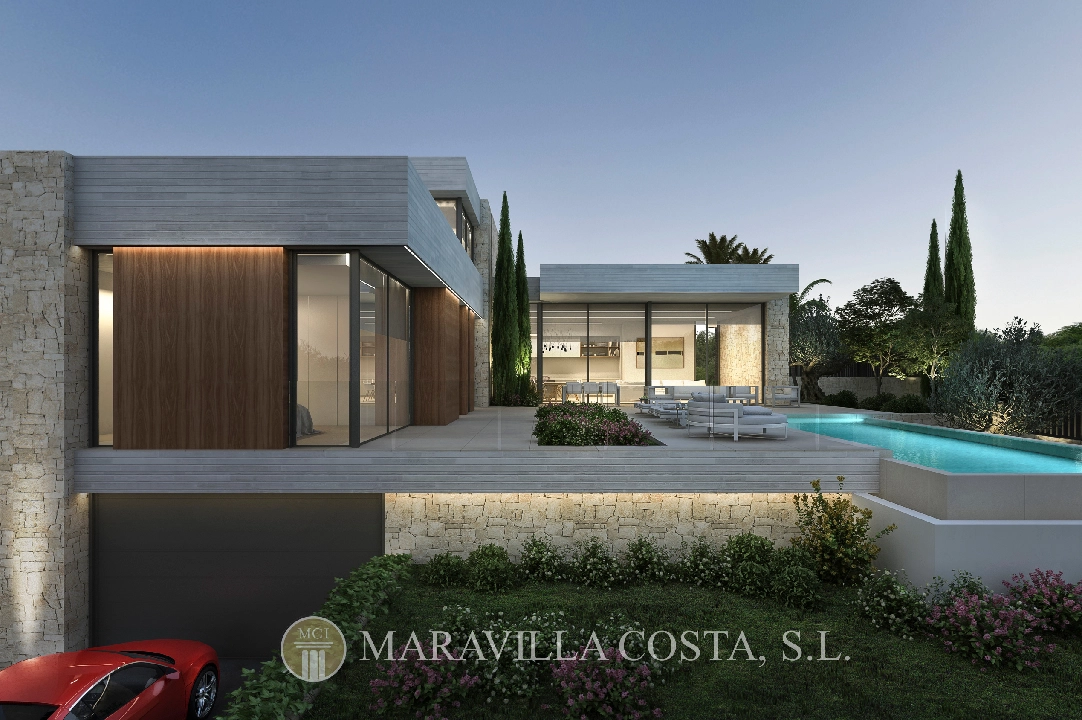 villa en Moraira en venta, superficie 261 m², ano de construccion 2023, + calefaccion suelo, aire acondicionado, parcela 939 m², 4 dormitorios, 4 banos, piscina, ref.: MV-2499-2