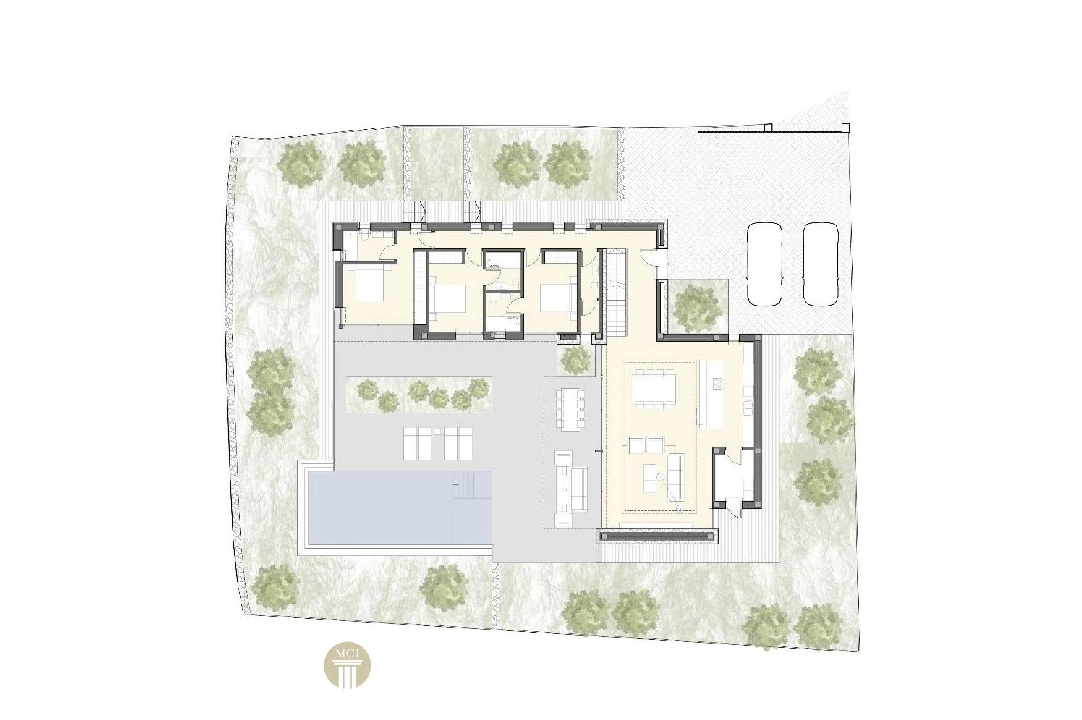 villa en Moraira en venta, superficie 261 m², ano de construccion 2023, + calefaccion suelo, aire acondicionado, parcela 939 m², 4 dormitorios, 4 banos, piscina, ref.: MV-2499-8