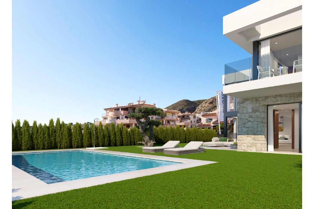 villa en Finestrat en venta, superficie 282 m², ano de construccion 2023, + KLIMA, aire acondicionado, parcela 482 m², 3 dormitorios, 3 banos, piscina, ref.: BI-AL.H-032-11