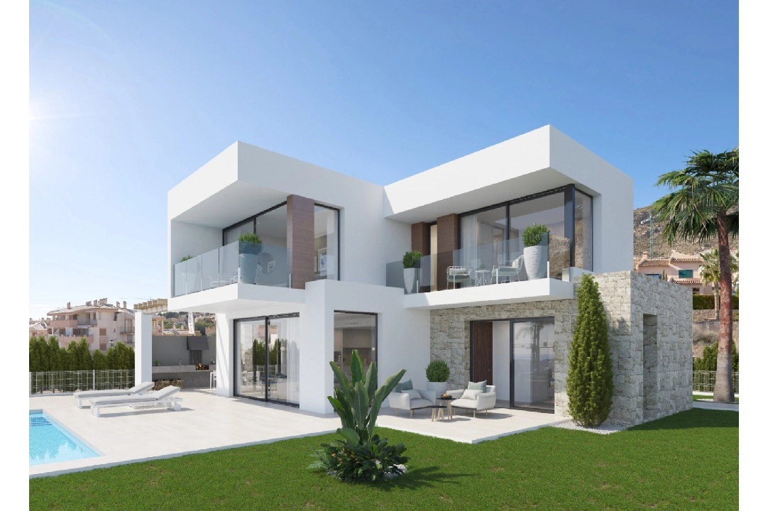 villa en Finestrat en venta, superficie 423 m², ano de construccion 2024, + KLIMA, aire acondicionado, parcela 578 m², 4 dormitorios, 3 banos, piscina, ref.: BI-AL.H-033-13