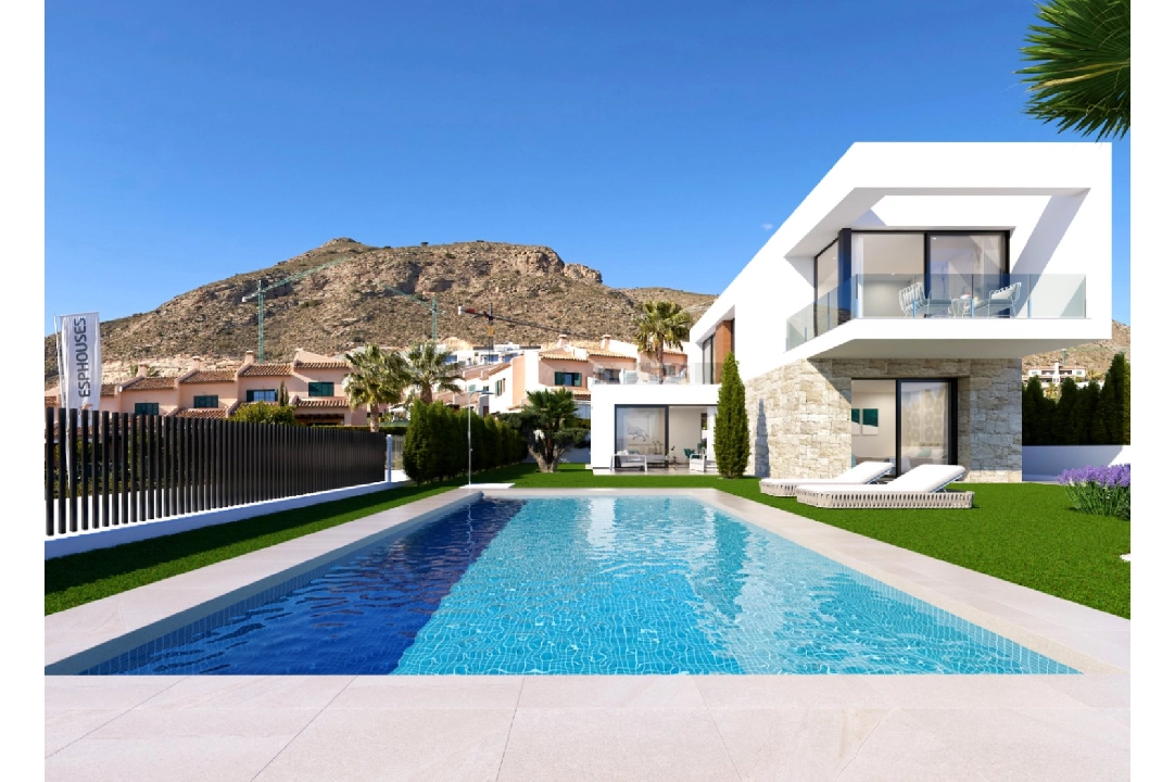 villa en Finestrat en venta, superficie 235 m², ano de construccion 2024, + KLIMA, aire acondicionado, parcela 447 m², 3 dormitorios, 3 banos, piscina, ref.: BI-AL.H-034-6