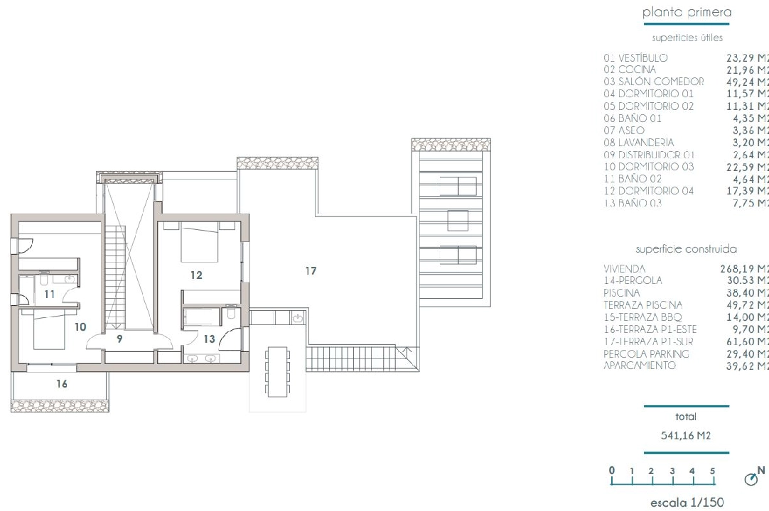 villa en Moraira en venta, superficie 268 m², aire acondicionado, parcela 800 m², 4 dormitorios, 3 banos, piscina, ref.: BI-MT.H-793-13