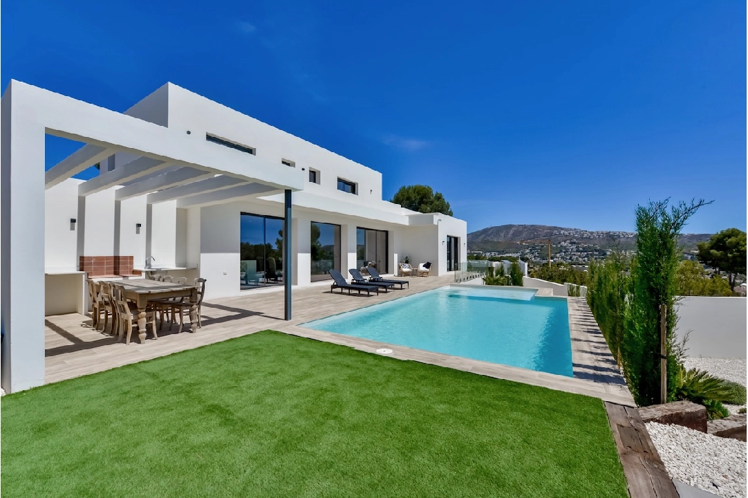 villa en Moraira(La Sabatera) en venta, superficie 259 m², aire acondicionado, parcela 811 m², 4 dormitorios, 3 banos, piscina, ref.: CA-H-1766-AMBI-1