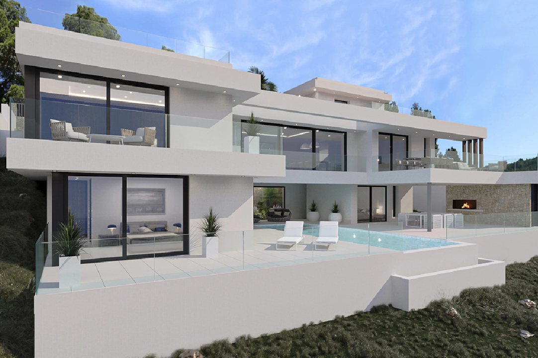 villa en Calpe(Partida Empedrola) en venta, superficie 453 m², aire acondicionado, parcela 1013 m², 4 dormitorios, 5 banos, ref.: BP-4308CAL-1