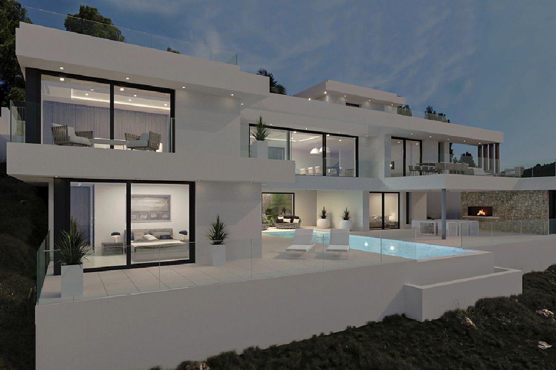 villa en Calpe(Partida Empedrola) en venta, superficie 453 m², aire acondicionado, parcela 1013 m², 4 dormitorios, 5 banos, ref.: BP-4308CAL-3