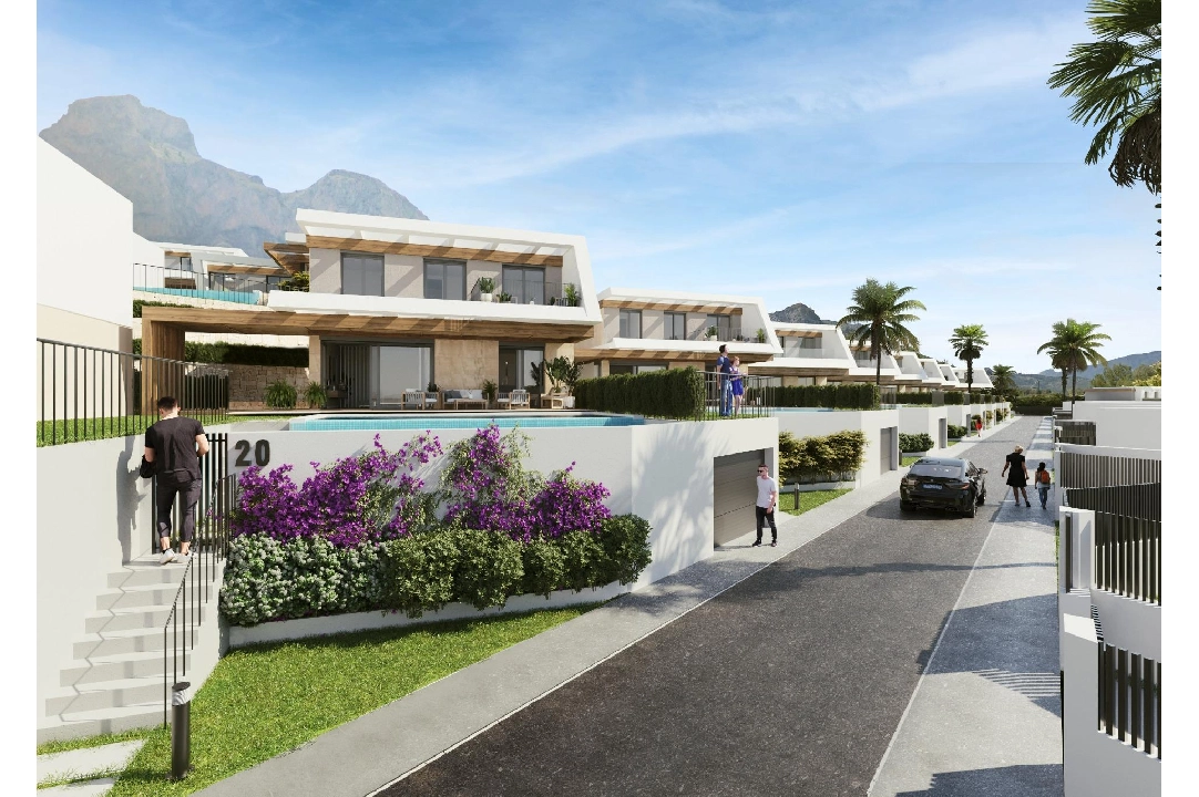 villa en Polop(Urbanizaciones) en venta, superficie 118 m², aire acondicionado, parcela 309 m², 2 dormitorios, 2 banos, piscina, ref.: AM-1239DA-3700-7