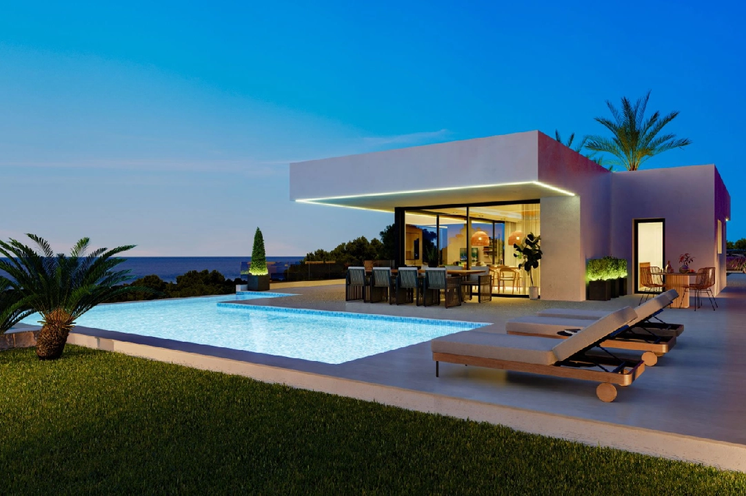 villa en Denia(San Juan) en venta, superficie 322 m², ano de construccion 2026, + calefaccion central, aire acondicionado, parcela 1600 m², 4 dormitorios, 4 banos, piscina, ref.: AS-0524-14