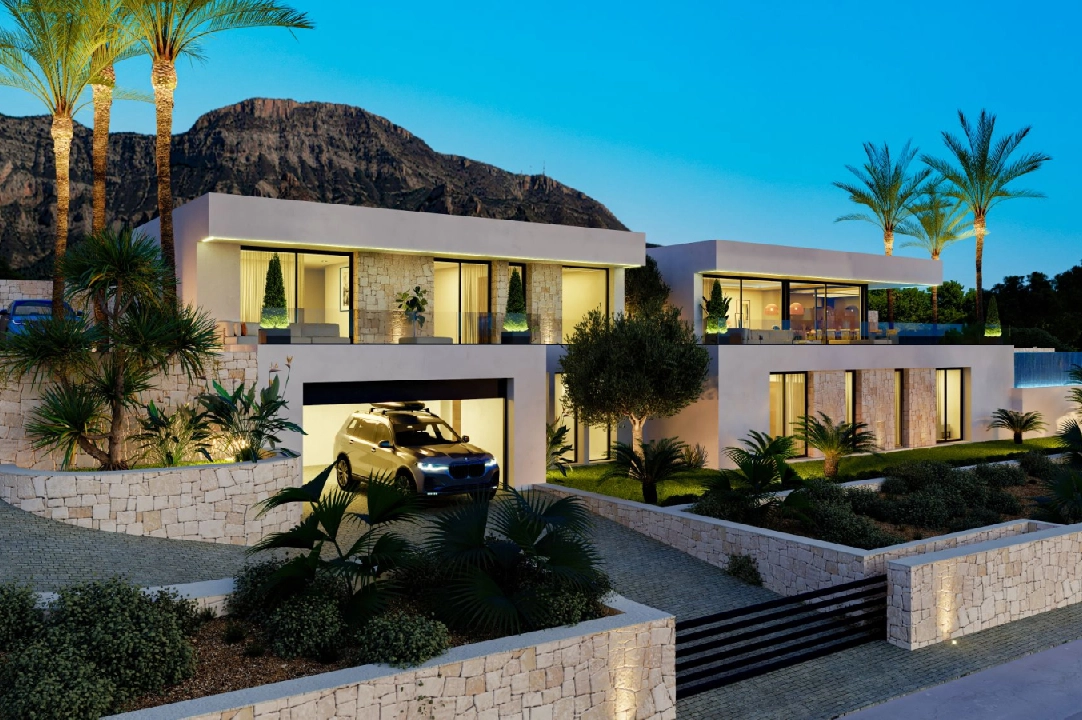 villa en Denia(San Juan) en venta, superficie 322 m², ano de construccion 2026, + calefaccion central, aire acondicionado, parcela 1600 m², 4 dormitorios, 4 banos, piscina, ref.: AS-0524-15