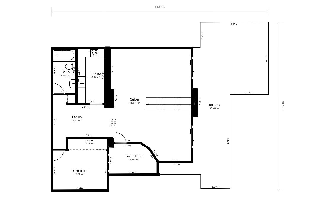 apartamento en Moraira(Moraira Centre) en venta, superficie 110 m², parcela 440 m², 4 dormitorios, 1 banos, ref.: CA-A-1789-AMBE-31