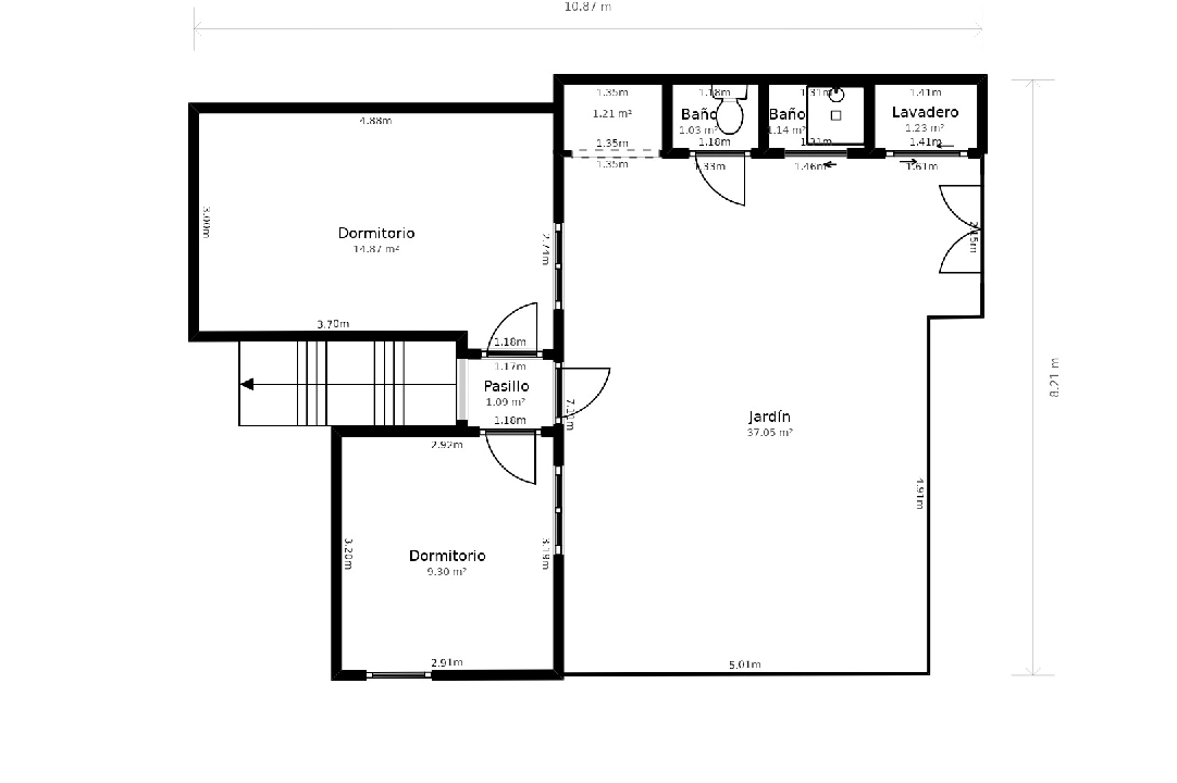 apartamento en Moraira(Moraira Centre) en venta, superficie 110 m², parcela 440 m², 4 dormitorios, 1 banos, ref.: CA-A-1789-AMBE-32