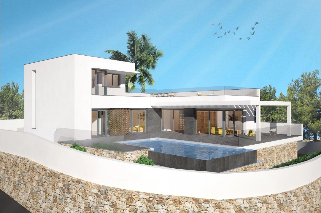 villa en Moraira en venta, superficie 415 m², ano de construccion 2016, aire acondicionado, parcela 817 m², 3 dormitorios, 2 banos, piscina, ref.: AM-10898DA-10