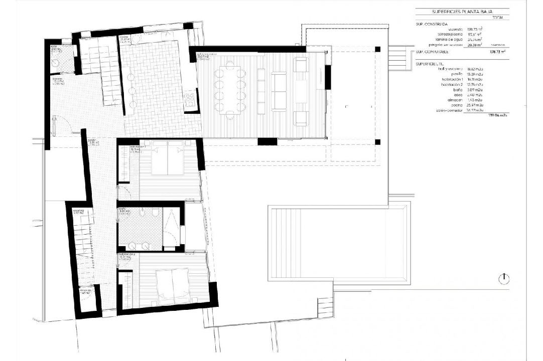 villa en Moraira en venta, superficie 415 m², ano de construccion 2016, aire acondicionado, parcela 817 m², 3 dormitorios, 2 banos, piscina, ref.: AM-10898DA-21