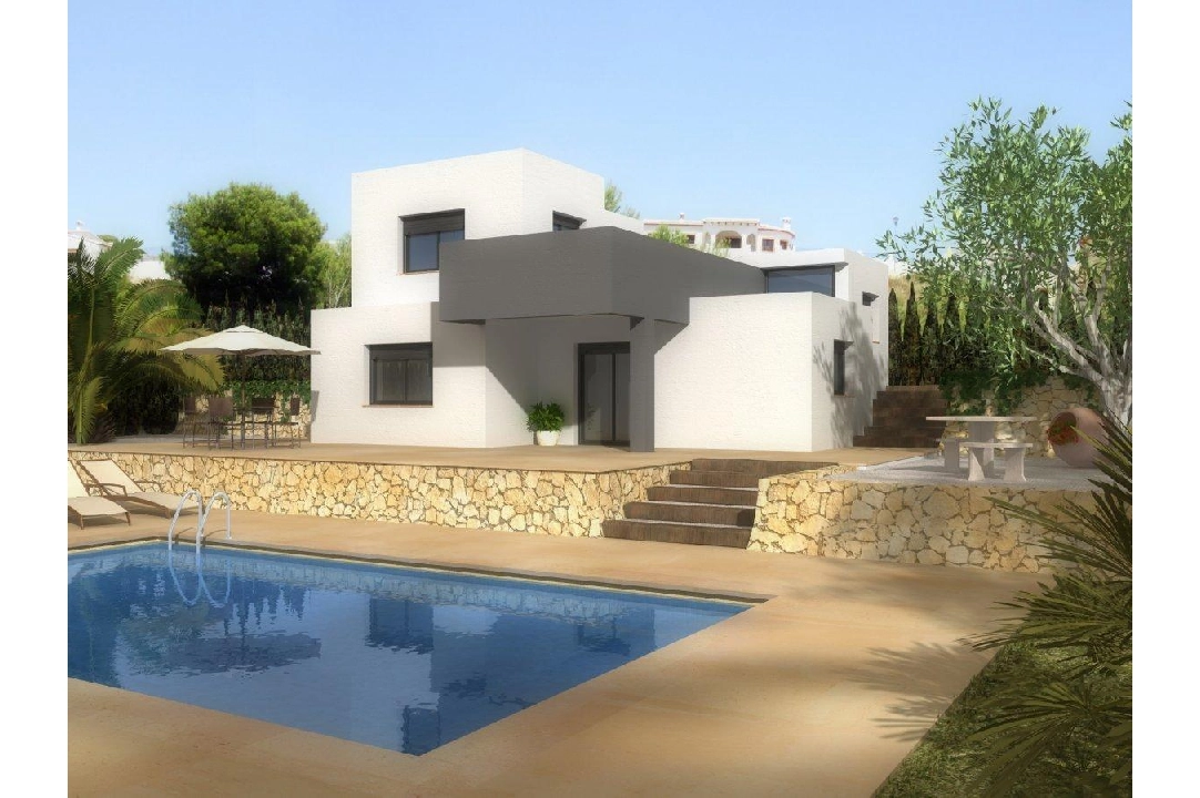 villa en Pedreguer en venta, superficie 125 m², ano de construccion 2025, aire acondicionado, parcela 725 m², 3 dormitorios, 2 banos, piscina, ref.: AM-11103DA-1