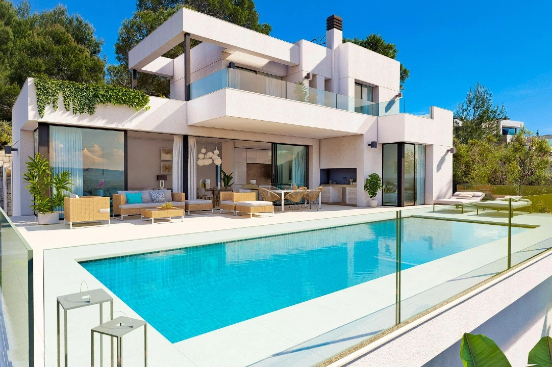 villa en Calpe en venta, superficie 209 m², ano de construccion 2024, aire acondicionado, parcela 1000 m², 3 dormitorios, 3 banos, piscina, ref.: AM-11967DA-1