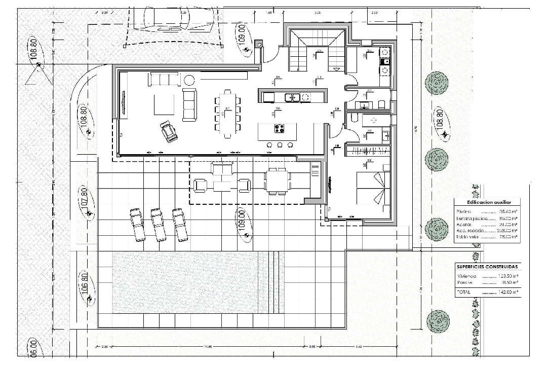 villa en Calpe en venta, superficie 209 m², ano de construccion 2024, aire acondicionado, parcela 1000 m², 3 dormitorios, 3 banos, piscina, ref.: AM-11967DA-9