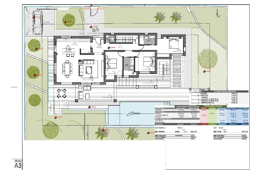 villa en Moraira en venta, superficie 261 m², ano de construccion 2023, aire acondicionado, parcela 810 m², 4 dormitorios, 3 banos, piscina, ref.: AM-12027DA-19