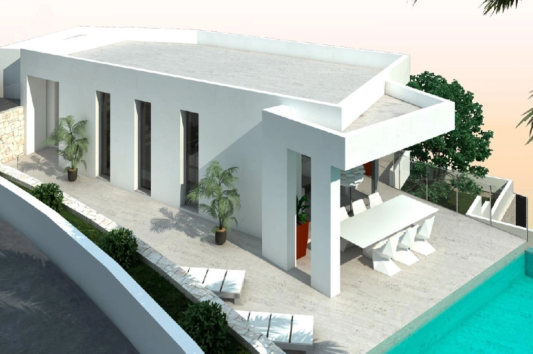 villa en Moraira en venta, superficie 286 m², ano de construccion 2024, aire acondicionado, parcela 800 m², 3 dormitorios, 2 banos, piscina, ref.: AM-12126DA-7