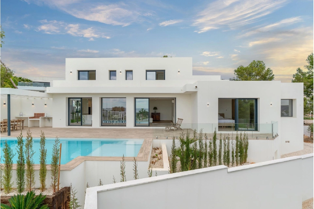 villa en Moraira en venta, superficie 259 m², ano de construccion 2024, aire acondicionado, parcela 800 m², 3 dormitorios, 3 banos, piscina, ref.: AM-12206DR-7