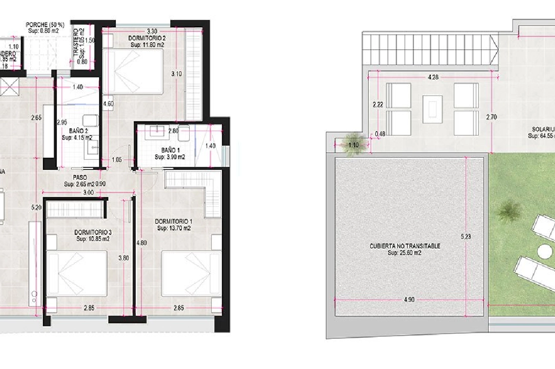 villa en Alhama de Murcia en venta, superficie 166 m², estado first owner, parcela 306 m², 3 dormitorios, 2 banos, ref.: HA-AHN-120-E02-4