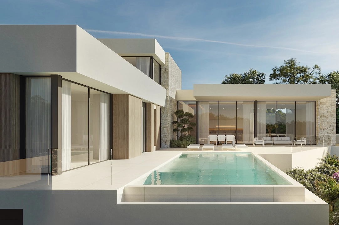 villa en Moraira(Moravit) en venta, superficie 320 m², aire acondicionado, parcela 1035 m², 4 dormitorios, 4 banos, piscina, ref.: CA-H-1811-AMB-1