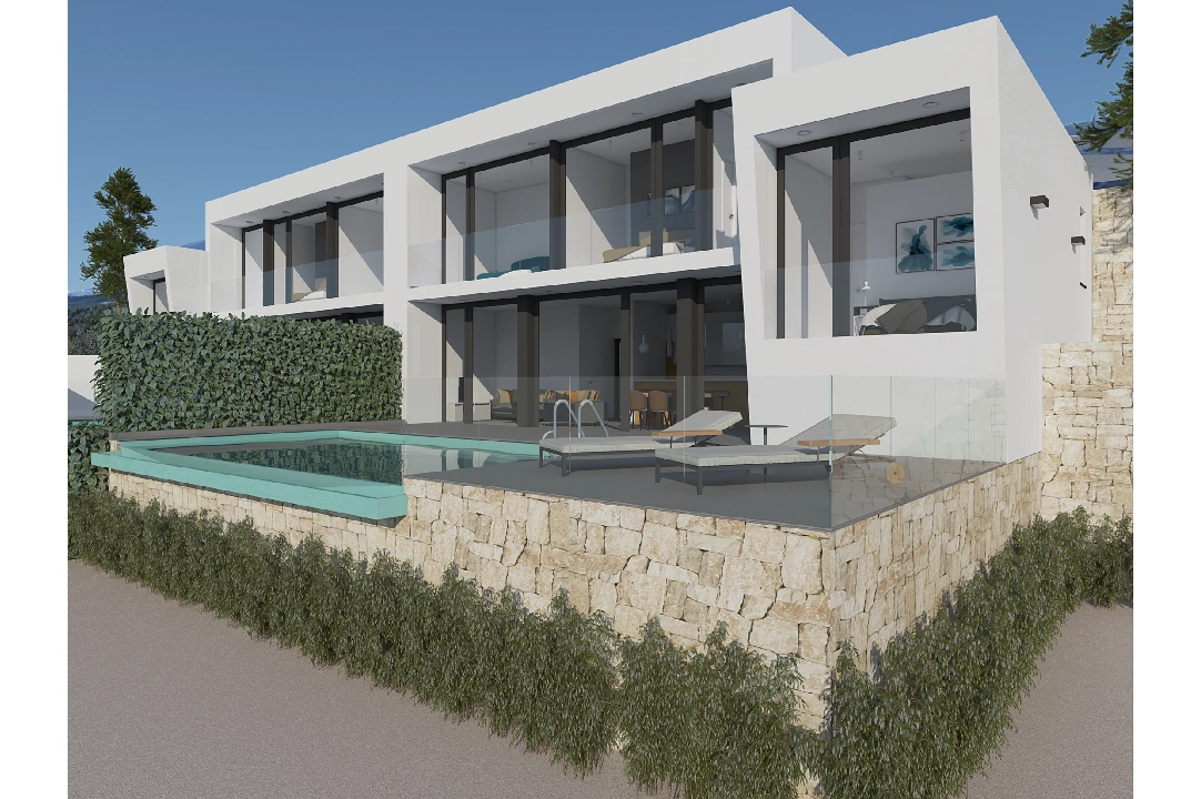 villa en Moraira(Benimeit) en venta, superficie 178 m², aire acondicionado, parcela 508 m², 3 dormitorios, 3 banos, piscina, ref.: CA-H-1820-AMB-1