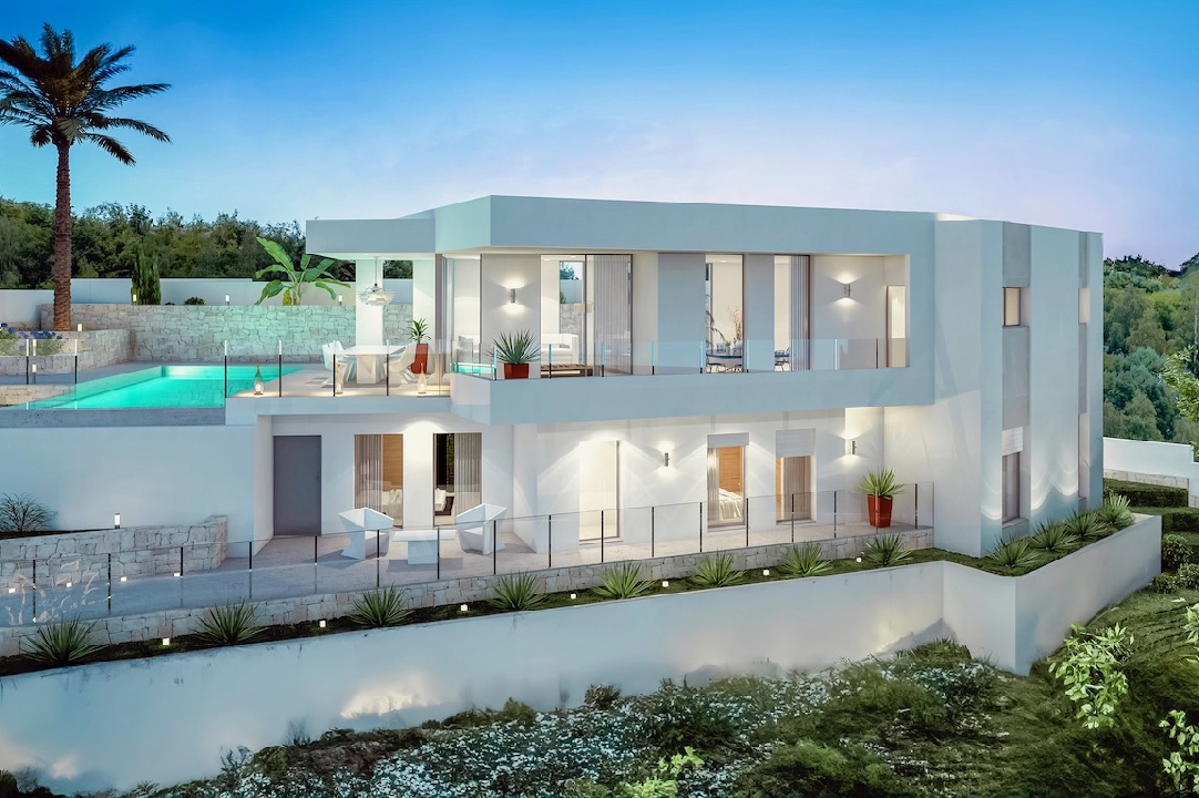 villa en Moraira(Benimeit) en venta, superficie 286 m², aire acondicionado, parcela 800 m², 3 dormitorios, 2 banos, piscina, ref.: CA-H-1819-AMB-1