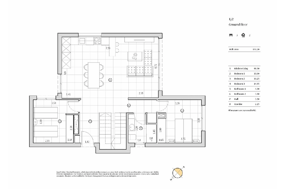 villa en Algorfa en venta, superficie 198 m², estado first owner, + fussboden, aire acondicionado, parcela 308 m², 3 dormitorios, 2 banos, piscina, ref.: HA-ARN-109-E01-14