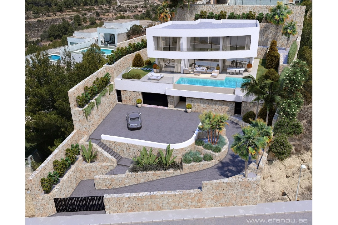 villa en Calpe(Empedrola) en venta, superficie 335 m², aire acondicionado, parcela 1042 m², 4 dormitorios, 4 banos, piscina, ref.: CA-H-1826-AMB-7