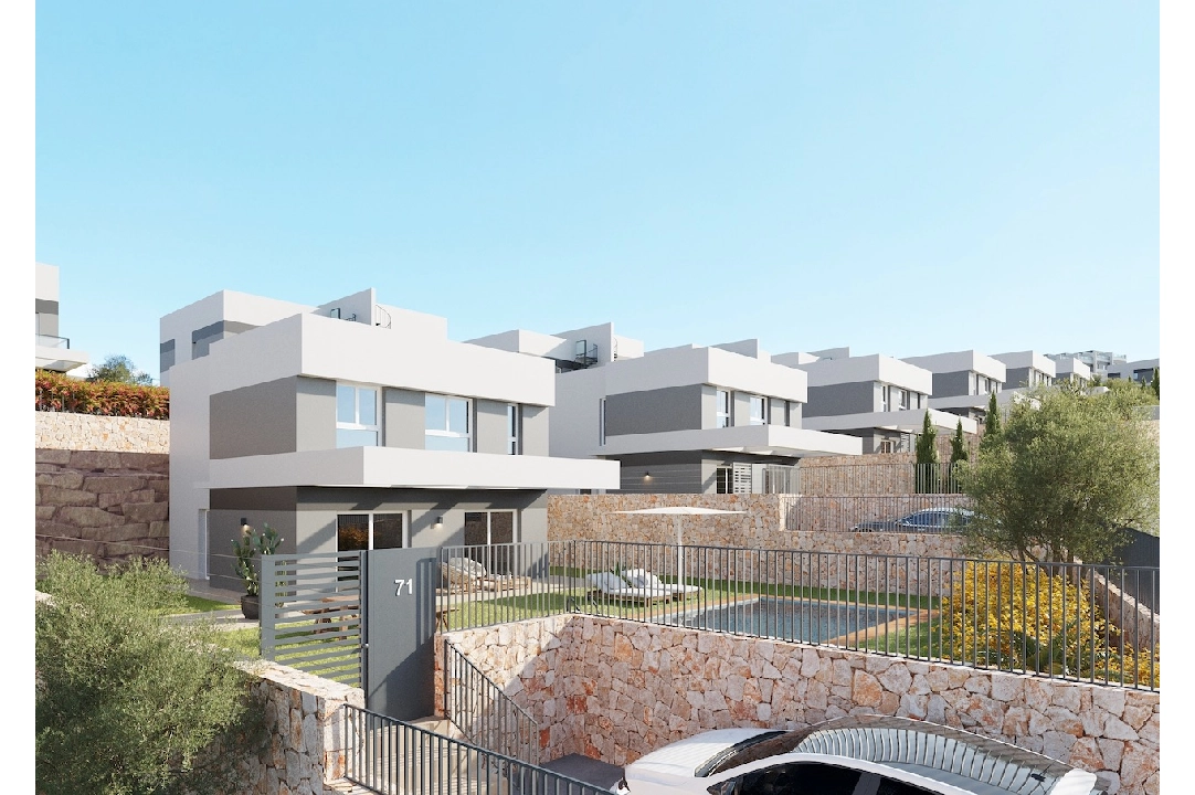 casa de pueblo en Finestrat(Finestrat) en venta, superficie 128 m², aire acondicionado, parcela 275 m², 4 dormitorios, 2 banos, piscina, ref.: CA-B-1828-AMB-19