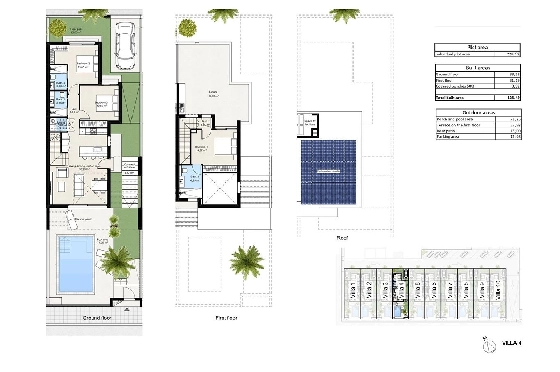 Doppelhaushälfte in Los Nietos zu verkaufen, Wohnfläche 166 m², Zustand Erstbezug, Grundstück 228 m², 3 Schlafzimmer, 3 Badezimmer, Pool, ref.: HA-NIN-100-D01-21