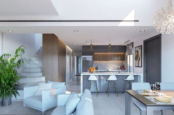 Doppelhaushälfte in Los Nietos zu verkaufen, Wohnfläche 166 m², Zustand Erstbezug, Grundstück 228 m², 3 Schlafzimmer, 3 Badezimmer, Pool, ref.: HA-NIN-100-D01-4