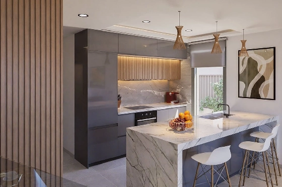 Doppelhaushälfte in Los Nietos zu verkaufen, Wohnfläche 166 m², Zustand Erstbezug, Grundstück 228 m², 3 Schlafzimmer, 3 Badezimmer, Pool, ref.: HA-NIN-100-D01-6