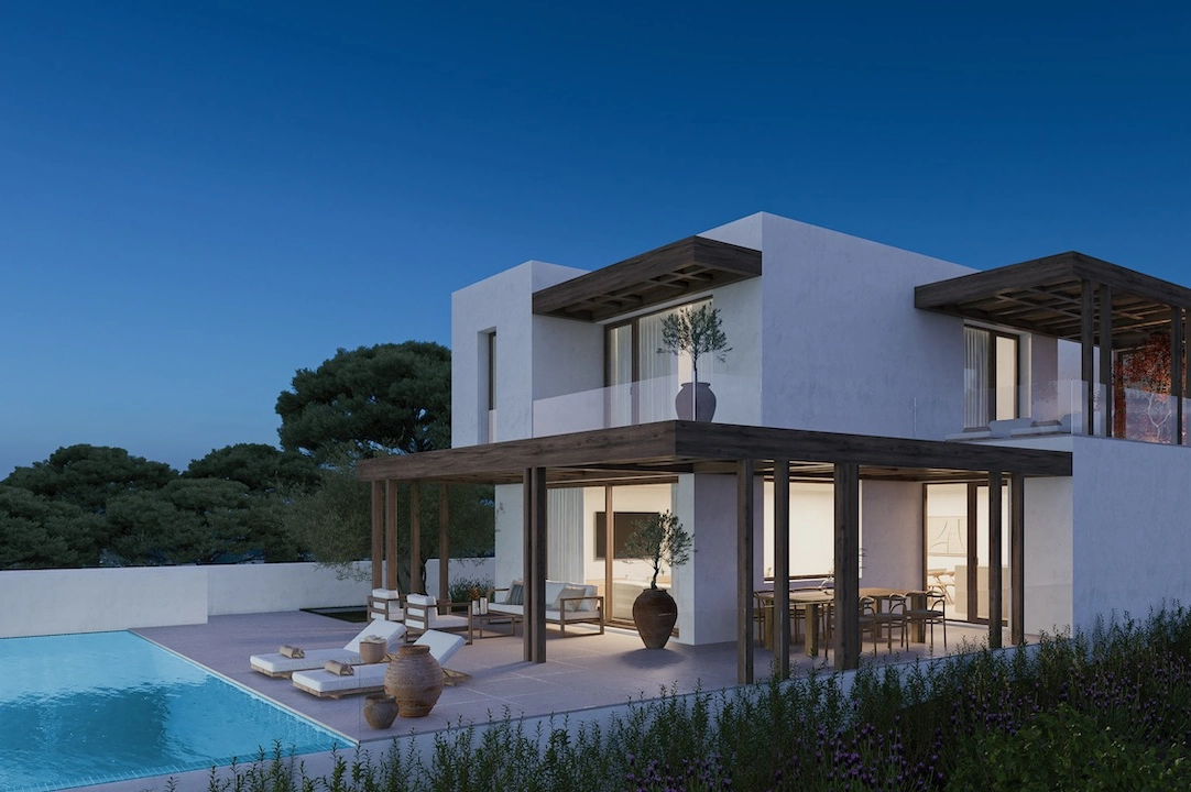 villa en Moraira(Benimeit) en venta, superficie 319 m², aire acondicionado, parcela 1000 m², 3 dormitorios, 3 banos, piscina, ref.: CA-H-1840-AMB-1