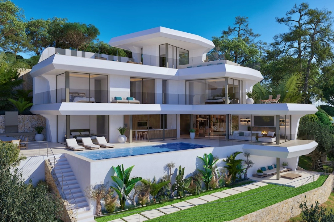 villa en Altea(Altea) en venta, superficie 479 m², aire acondicionado, parcela 1383 m², 4 dormitorios, 4 banos, piscina, ref.: CA-H-1853-AMB-1