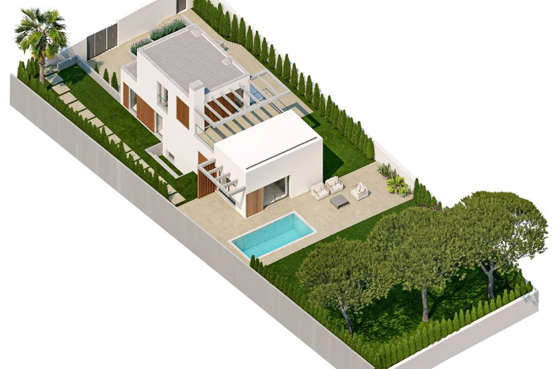 villa en Finestrat en venta, superficie 150 m², ano de construccion 2024, + KLIMA, aire acondicionado, parcela 409 m², 3 dormitorios, 3 banos, piscina, ref.: BP-8231FIN-42