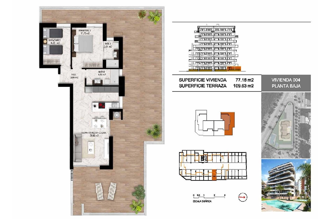 apartamento en la planta superior en Guardamar del Segura en venta, superficie 102 m², estado first owner, 2 dormitorios, 2 banos, piscina, ref.: HA-GUN-411-A01-17